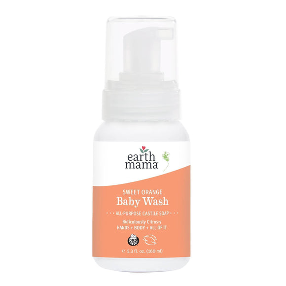 Earth Mama Organics Sweet Orange Castile Baby Wash