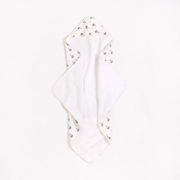 PetitLem Palm Trees on Off-White Hooded Towel
