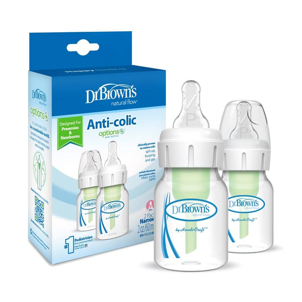 Handi-Craft Company Dr. Brown's Natural Flow Narrow Baby Bottle Silicone Nipple, 2 Pack