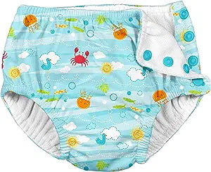 Green Sprouts Boys Reusable Absorbent Baby Swim Diapers