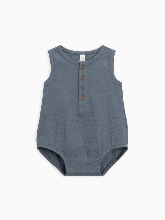 Colored Organics Wren Seersucker Bubble Romper