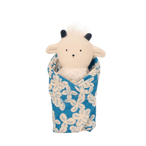 Manhattan Toy Goat Rattle and Burp Cloth