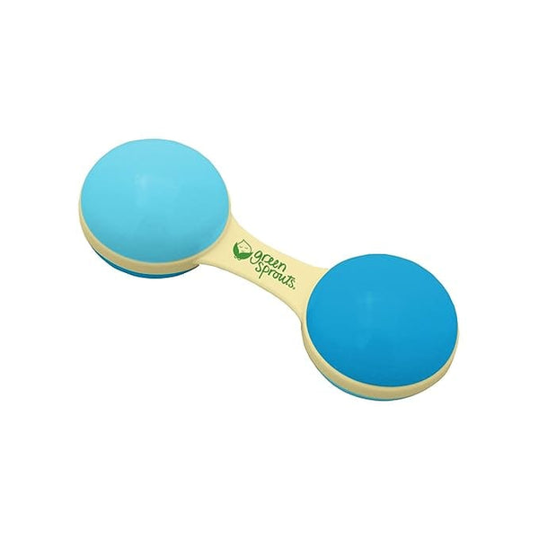 Green Sprouts Dumbbell Rattle Made from Plants, Suitable for 3+ Months